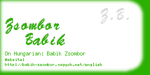 zsombor babik business card